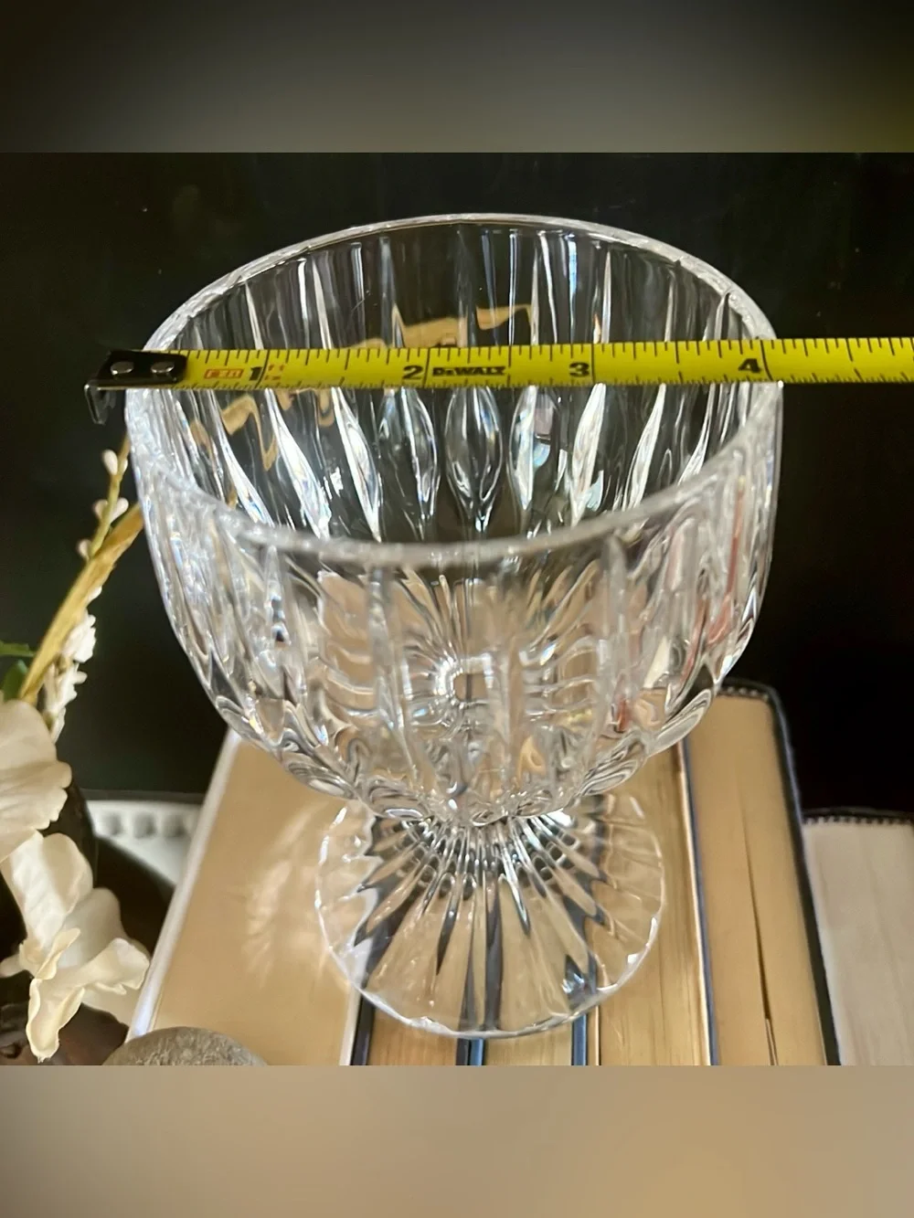 Mikasa Park Lane Vintage Clear Blown Lead Crystal Water Wine Glass Goblet